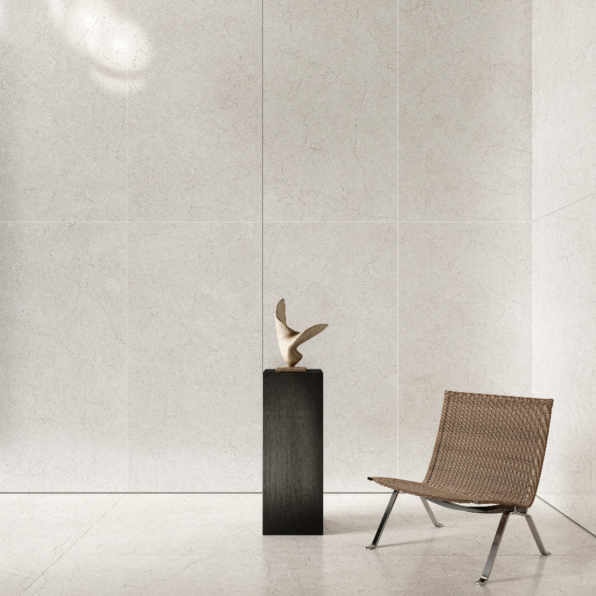 Crema Marfil 600x1200 Silktec Bianco Marble Look Tile