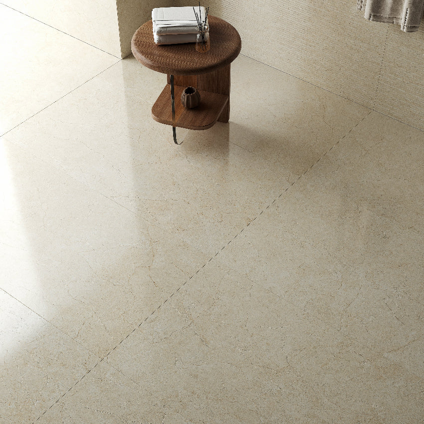 Crema Marfil 600x1200 Silktec Ivory Marble Look Tile