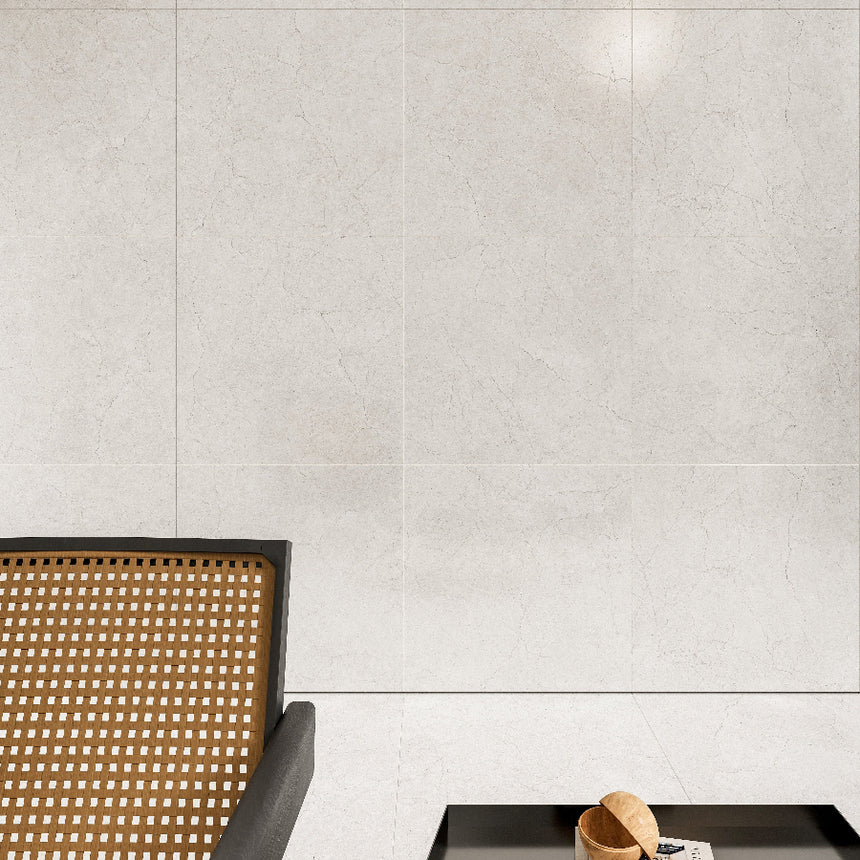 Crema Marfil 600x600 Silktec Bianco Marble Look Tile