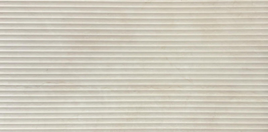 Bottacino Alabaster Matt 600x1200 Light Beige 3D Flute Feature Marble Look Tile