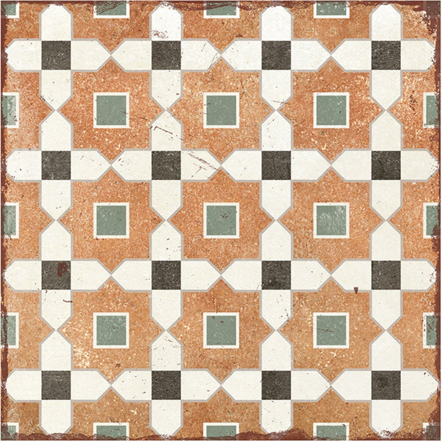 Alhambra Tessina Matt 200x200mm Decorative Encaustic Look Porcelain Tile