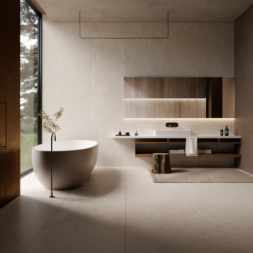 Anthology Ash 600x1200mm Matt Natural Stone Look Tile