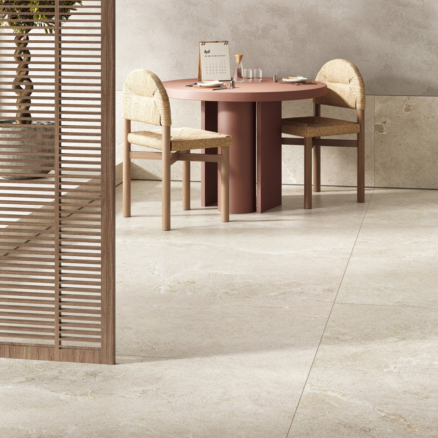 Anthology Crema 600x600mm Matt Natural Stone Look Tile