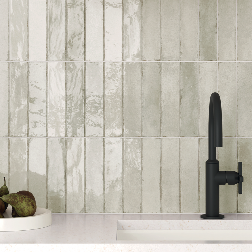 Acquarello Ash Grey 60x246mm Gloss Subway Tile