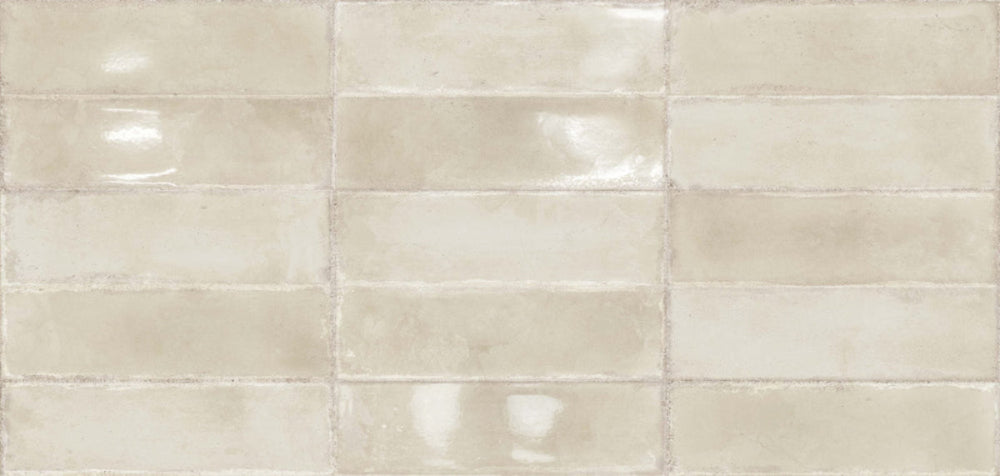 Atlantique Amande Gloss 69x240mm Handmade Look Almond Subway Tile