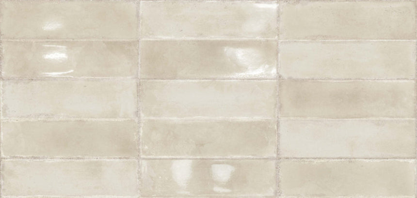 Atlantique Amande Gloss 69x240mm Handmade Look Almond Subway Tile