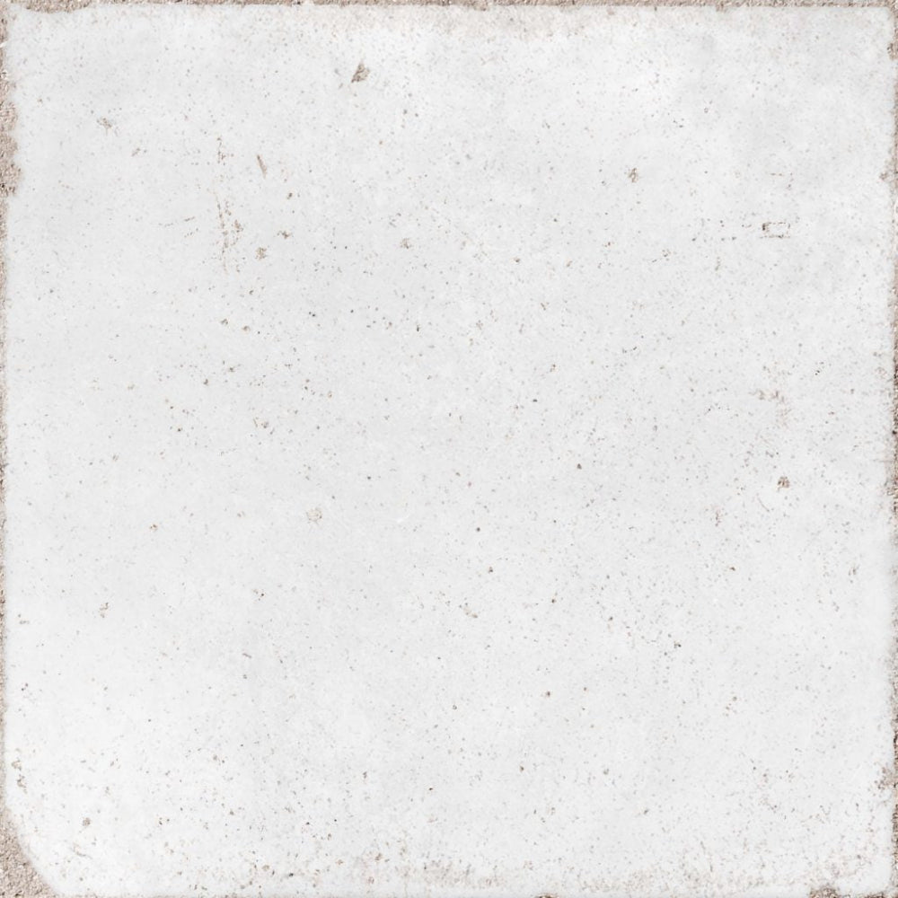 Atlantique Blanc Matt 200x200mm Handmade Look White Large Square Tile