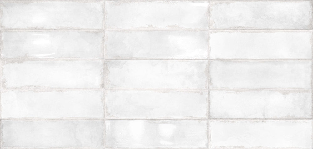 Atlantique Blanc Gloss 69x240mm Handmade Look White Subway Tile