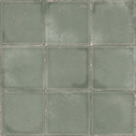 Atlantique Olive Matt 200x200mm Handmade Look Green Large Square Tile