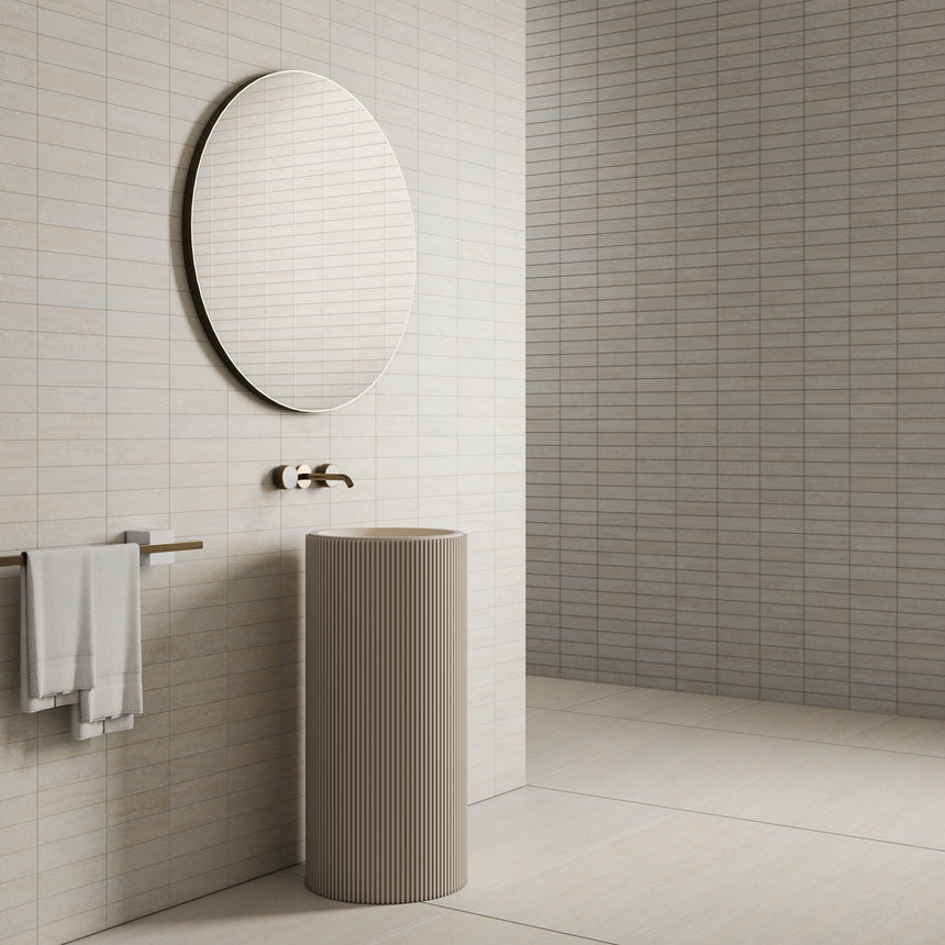 Avoca 300x300 Matt Bianco Vein Cut Travertine Look Tile