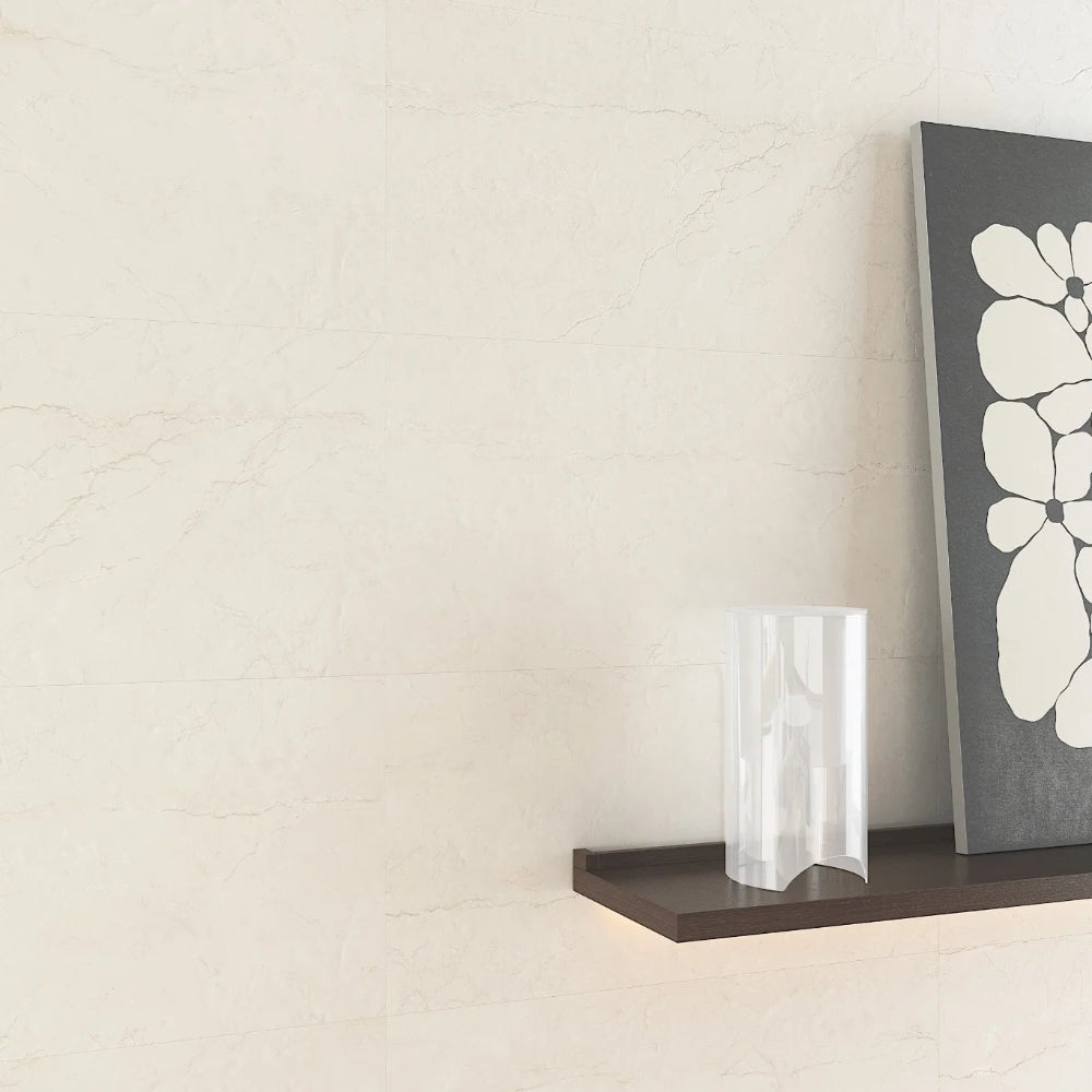 Botticino Alabaster Matt 600x600 Light Beige Marble Look Tile