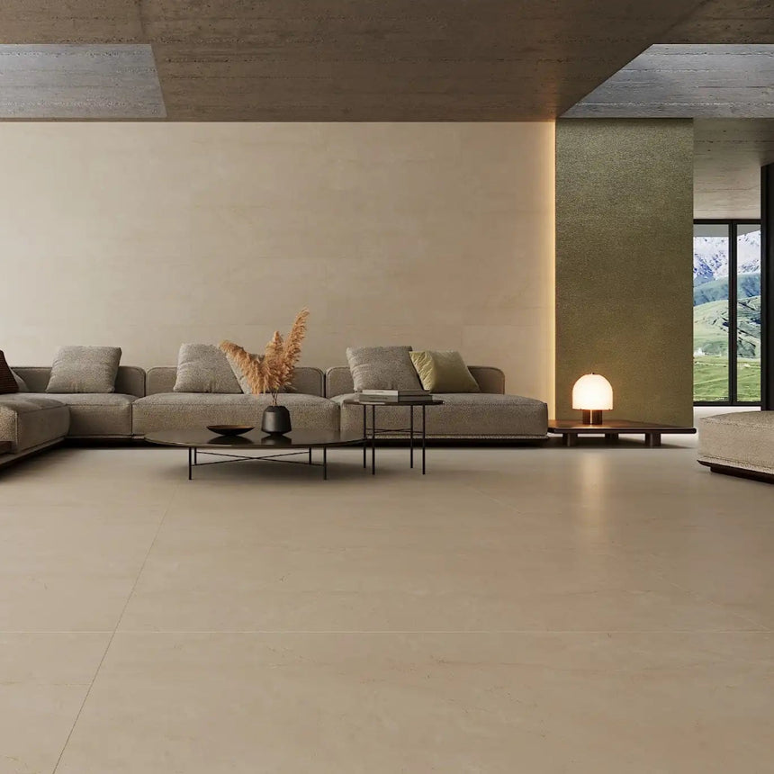 Botticino Classico Matt 600x1200 Beige Marble Look Tile