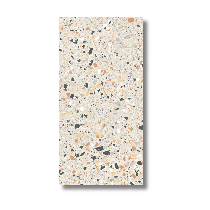 Venice Ivory 300x600mm Matt Terrazzo Look Tile