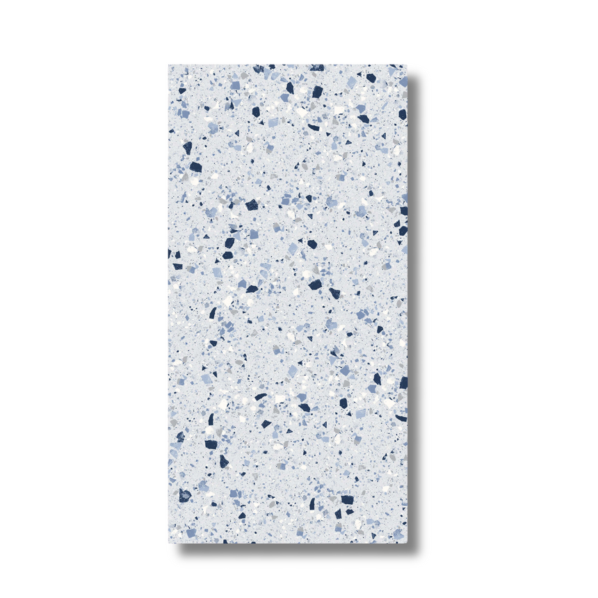 Venice Blue 300x600mm Matt Terrazzo Look Tile
