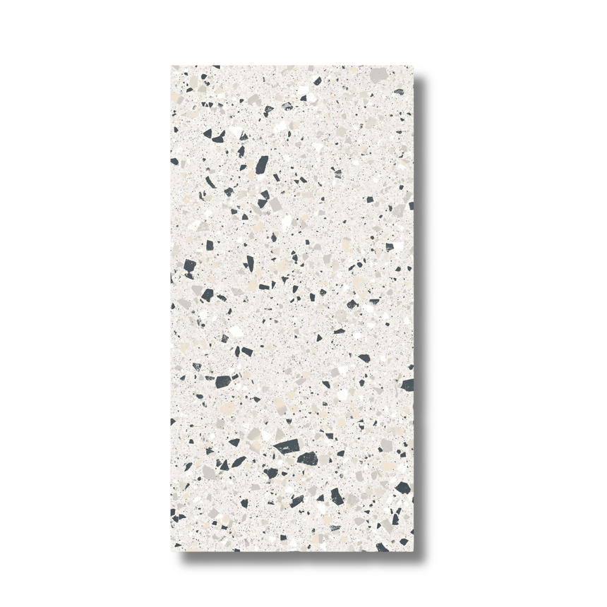 Venice Silver 300x600mm Matt Terrazzo Look Tile