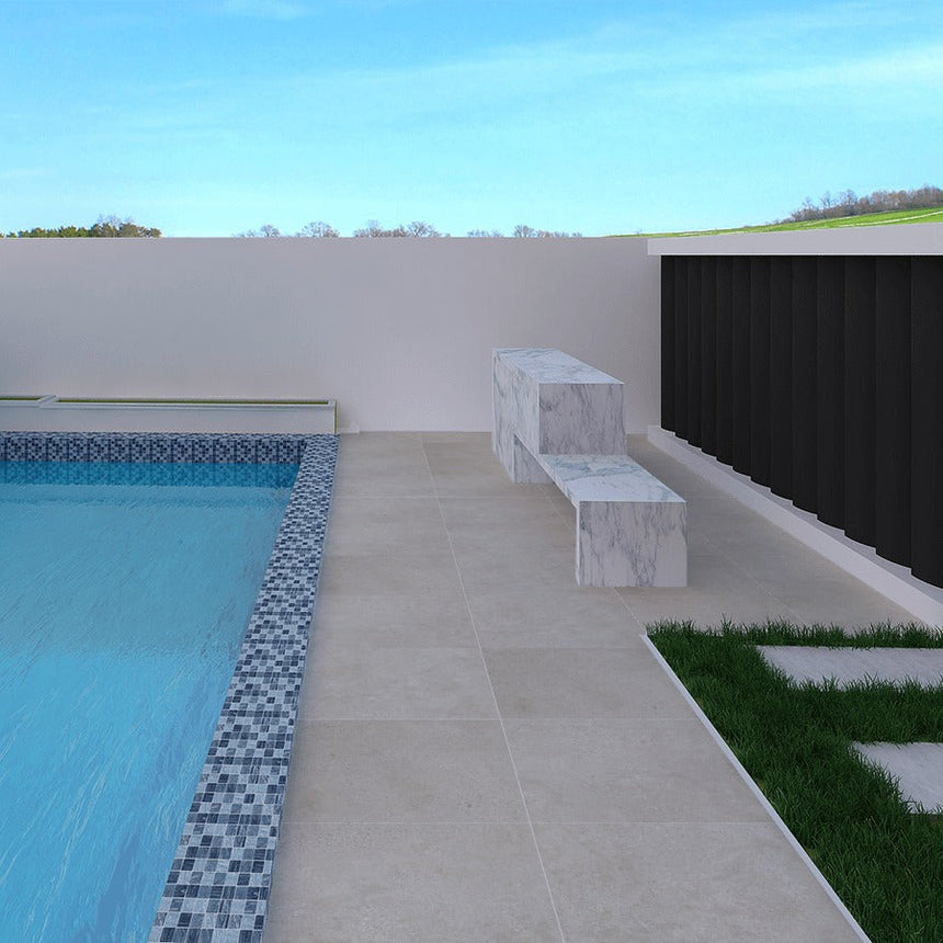 Concrete Rock Sand 600x600 External Paver 20mm Concrete Look Tile