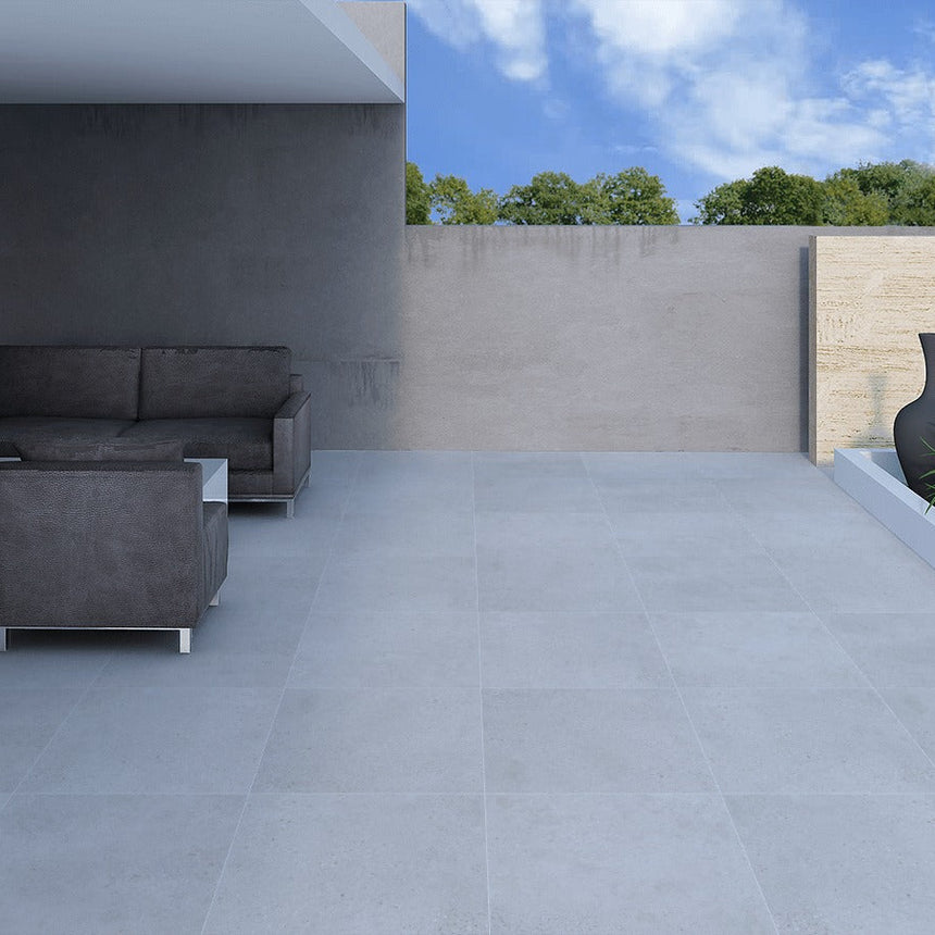 Concrete Rock White 600x600 Grip Concrete Look Tile