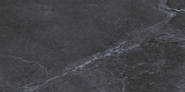 Enzo Coal Lappato 300x600mm Stone Look Porcelain Tile