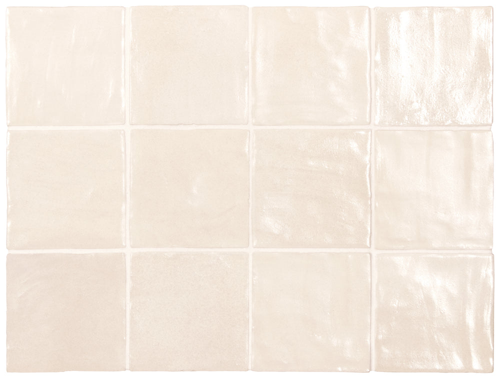 Iris Ivory 100x100mm Spanish Small Square Ceramic Wall Tile