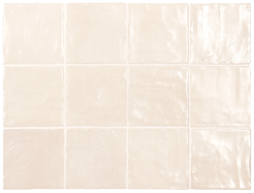 Iris Ivory 100x100mm Spanish Small Square Ceramic Wall Tile