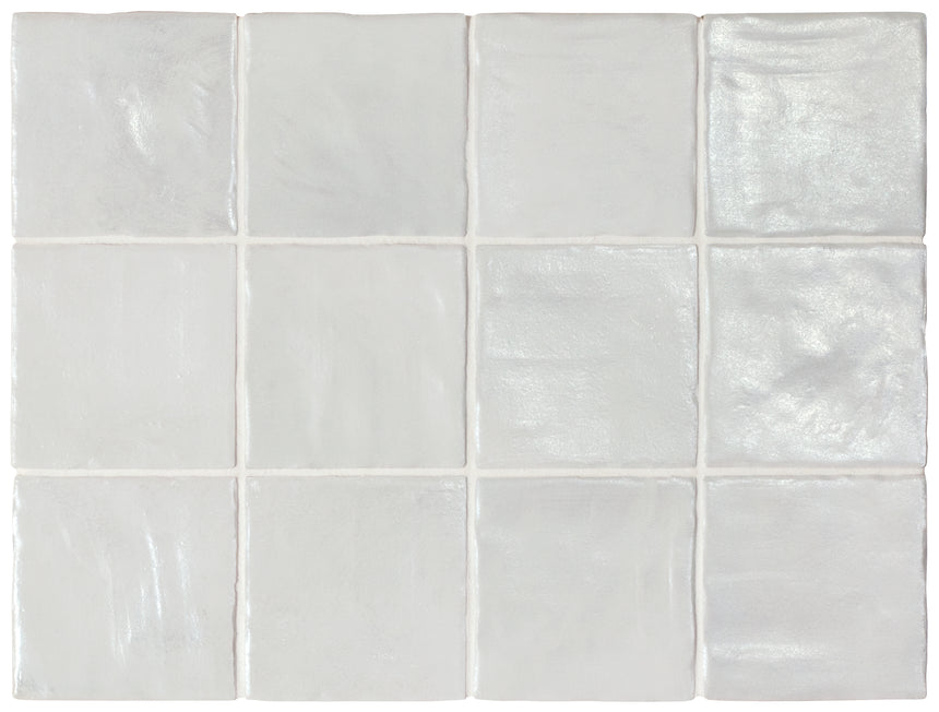 Iris Silver 100x100mm Spanish Small Square Ceramic Wall Tile