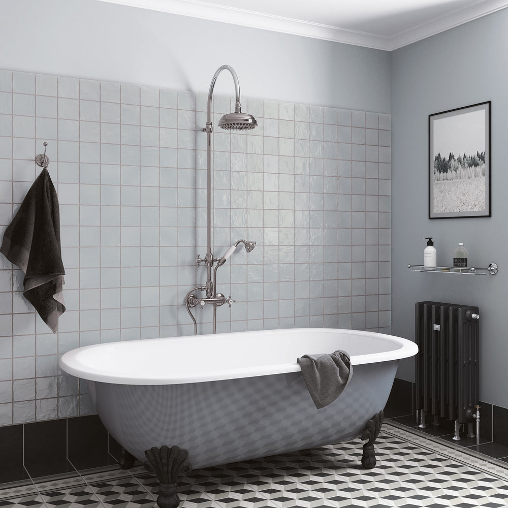 Iris Silver 100x100mm Spanish Small Square Ceramic Wall Tile