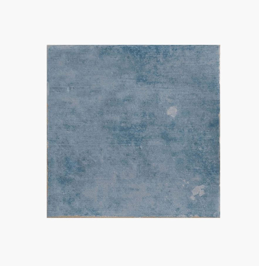 Marlow Blue Bayou Matte 115x115mm Encaustic Look Tile