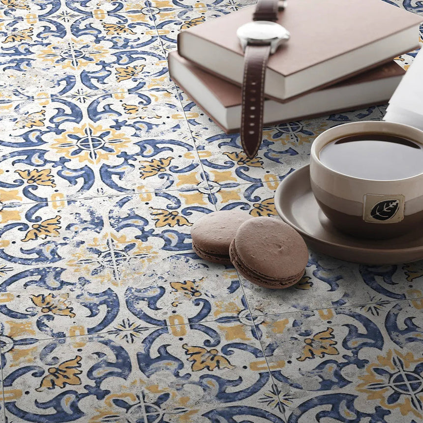 Mystique Porto 205x205mm Vintage Encaustic Look Tile