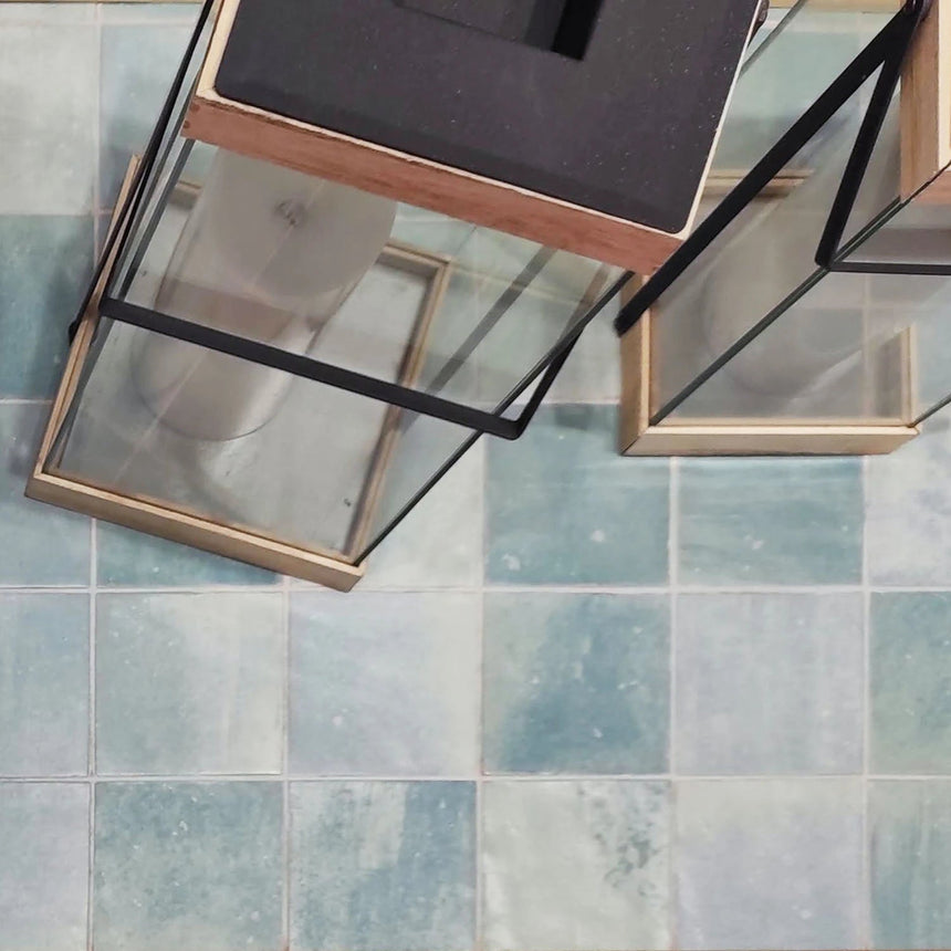 Marlow Seafoam Green Matte 115x115mm Encaustic Look Tile