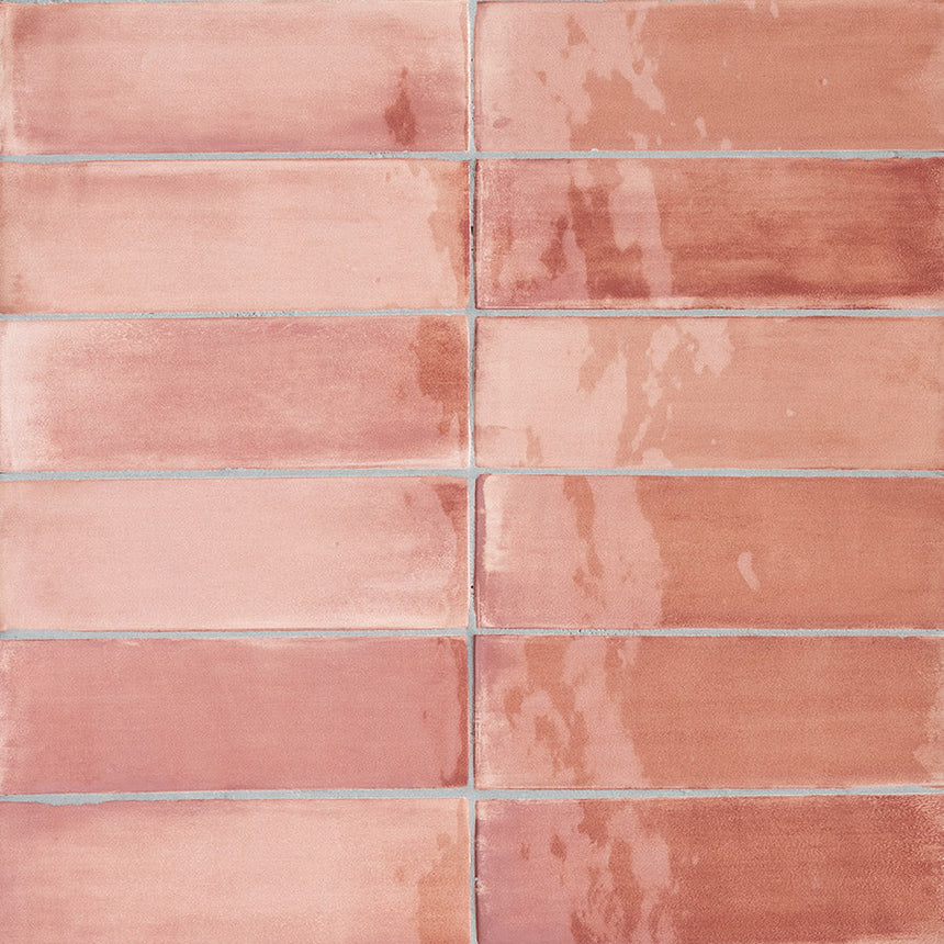 T-Brick Apricot Gloss 52x160mm Handmade Look Ceramic Subway Tile