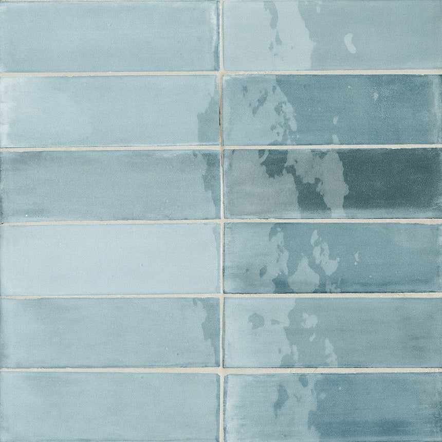 T-Brick Cerulean Gloss 52x160mm Handmade Look Ceramic Subway Tile