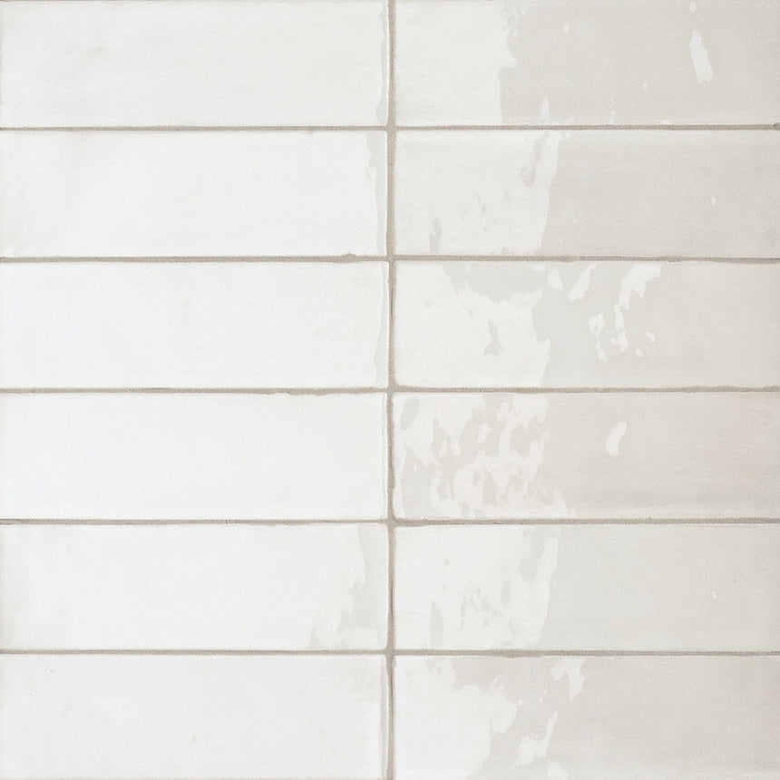 T-Brick Coconut Gloss 52x160mm Handmade Look Ceramic Subway Tile