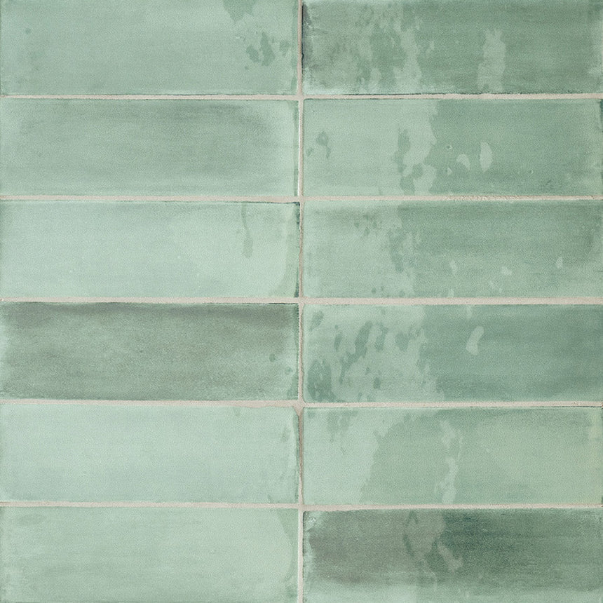 T-Brick Eucalyptus Gloss 52x160mm Handmade Look Ceramic Subway Tile