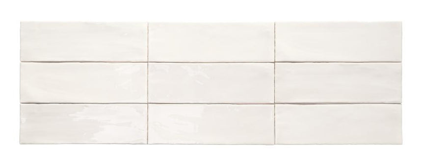 Tabarca Blanco Gloss 75x230mm Handmade Look White Subway Tile