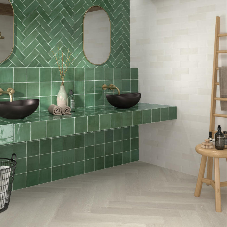 Tabarca Blanco Matt 75x230mm Handmade Look White Matt Subway Tile