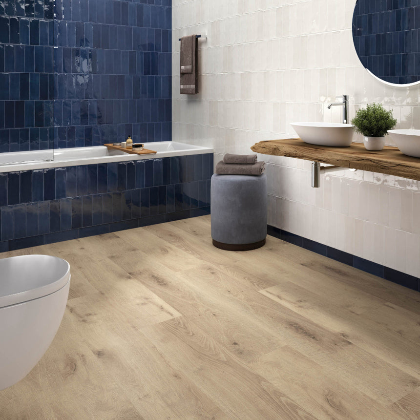 Tabarca Marino Gloss 75x230mm Handmade Look Navy Blue Subway Tile