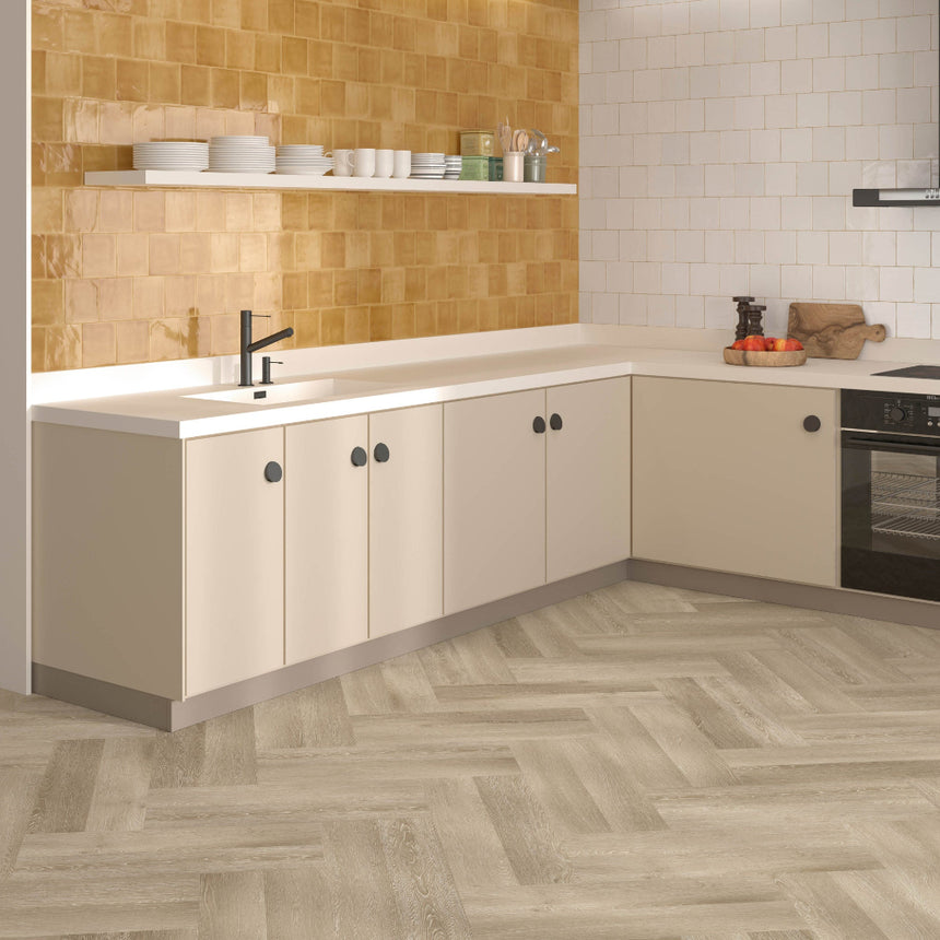 Tabarca Miel Gloss 150x150mm Large Square Handmade Look Honey Tile