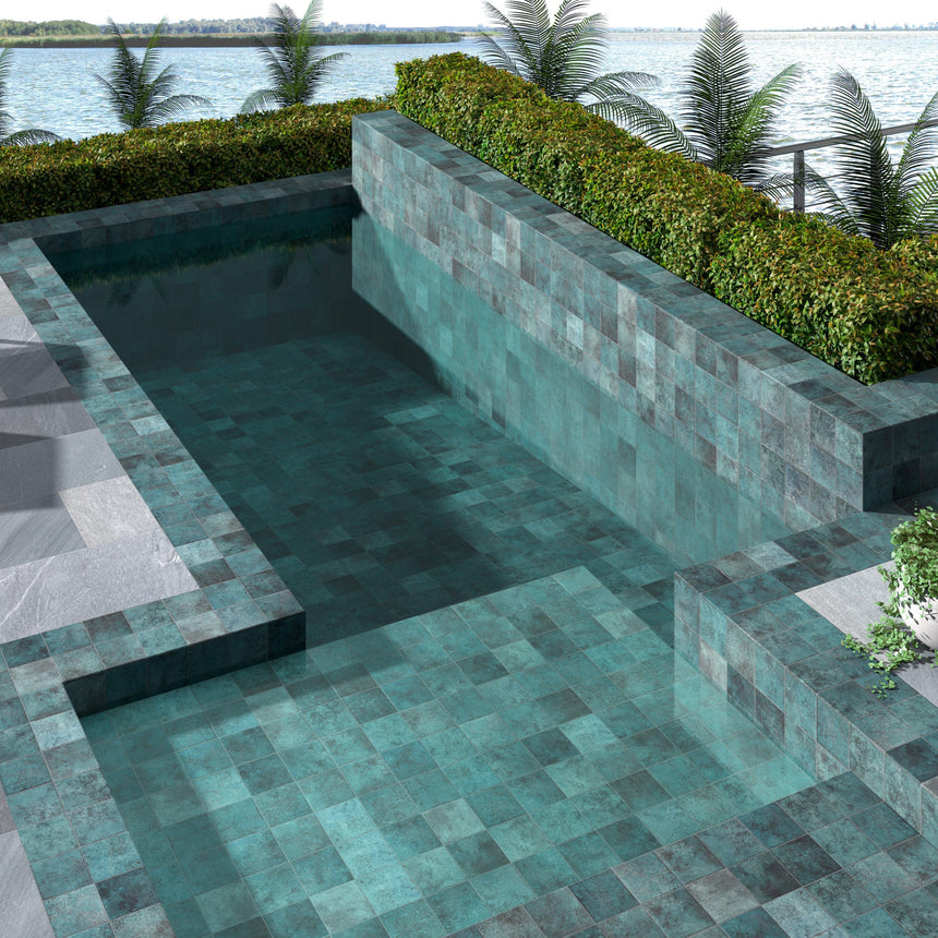 Tahiti 147x147 Anti-Slip Matte Turquoise