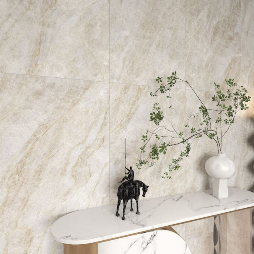 Euromarmo Taj Mahal Honed 600x1200mm Marble Look Tile