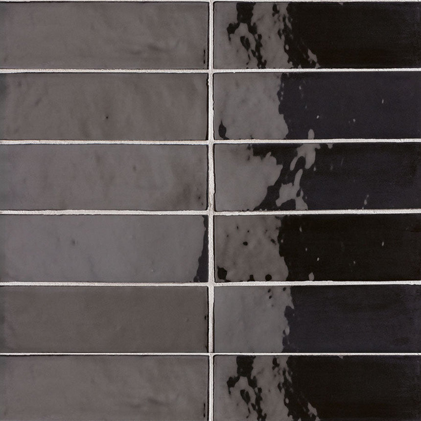 T-Brick Abyss Gloss 52x160mm Handmade Look Ceramic Subway Tile