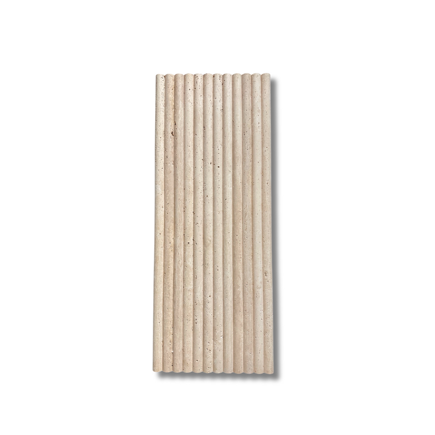 Bamboo Fluted Rome Natural Travertine Mosaic Tile Honed 30x900mm