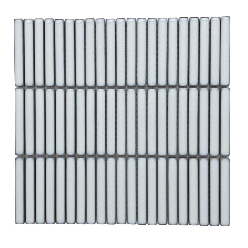 Vintage Stack White Kit Kat Mosaic Tile Gloss 284x296mm