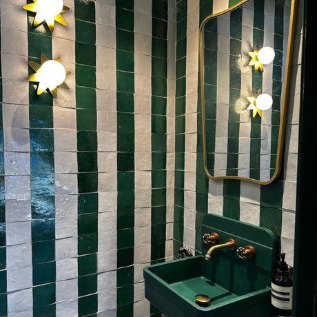 Zellige Emerald 100x100 Terracotta Square Moroccan Handmade Tile