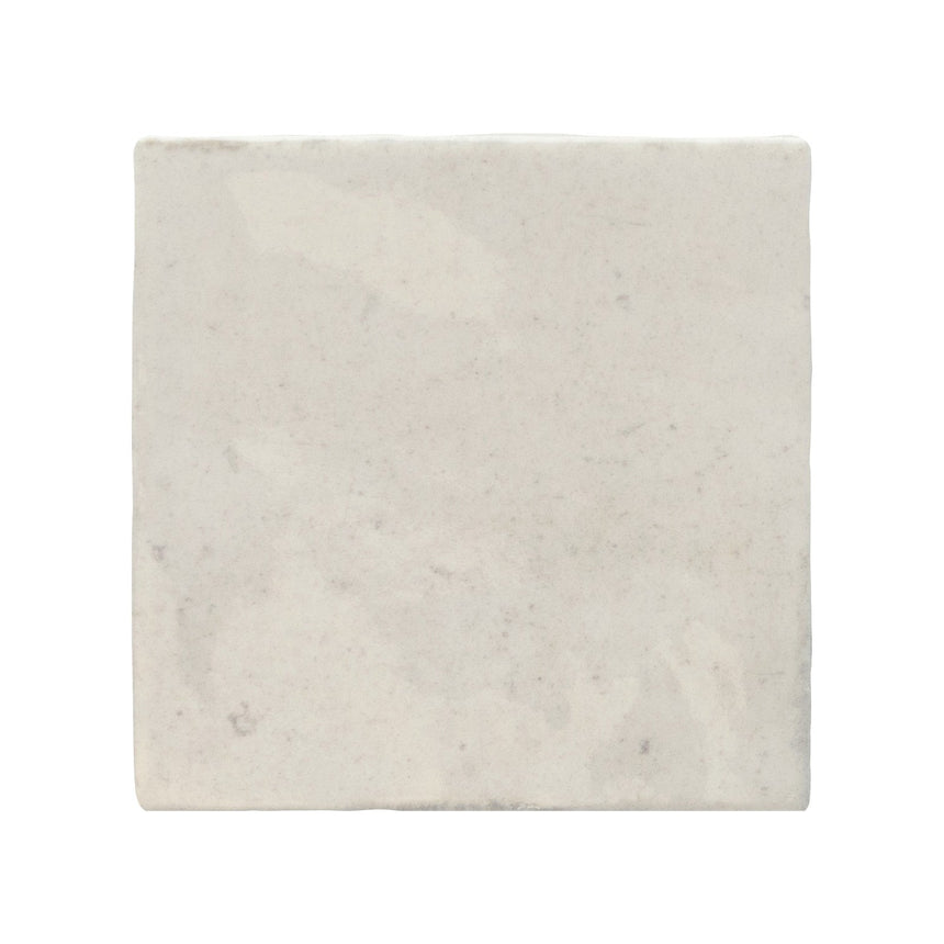 Majorca Ash Grey Gloss porcelain 100x100mm square tile, full tile on white background