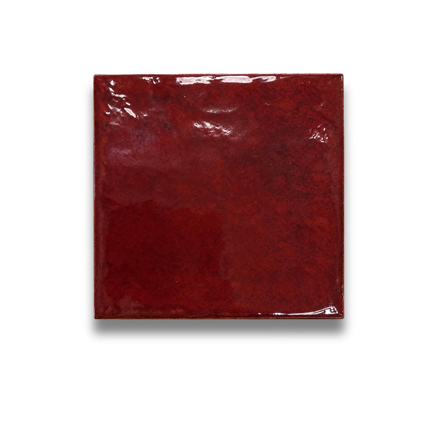 Majorca Burgundy Gloss 100x100mm tile sample