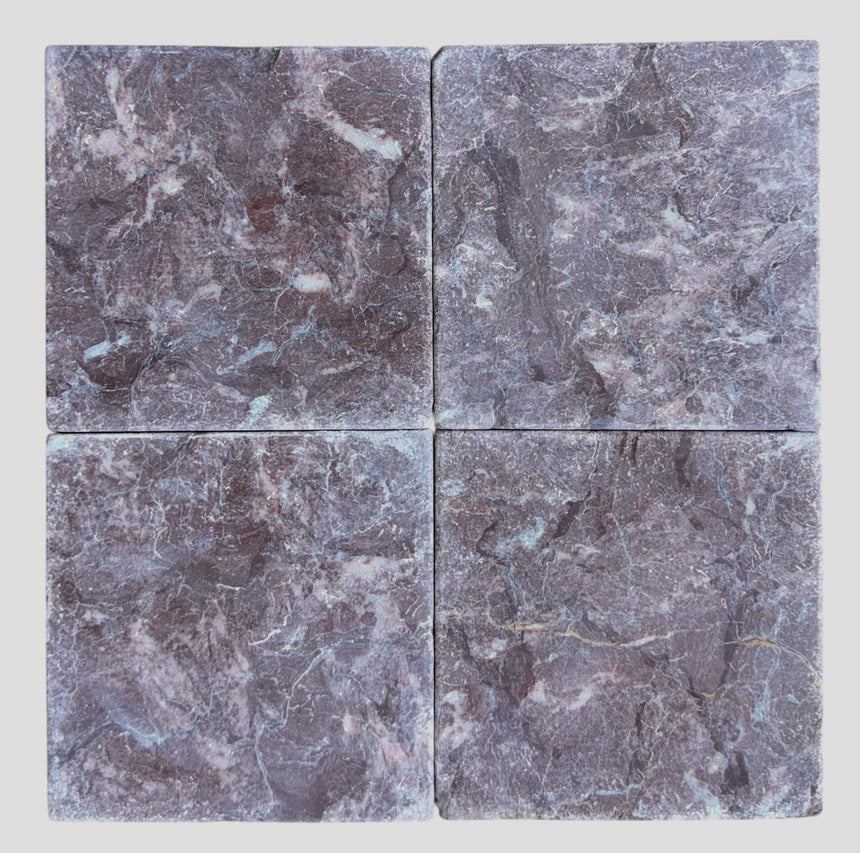 Regal Purple 150x150mm tumbled natural stone — original supplier photograph