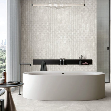 Capri 29.9x30.5 Mosaic Tumbled Edge Salt