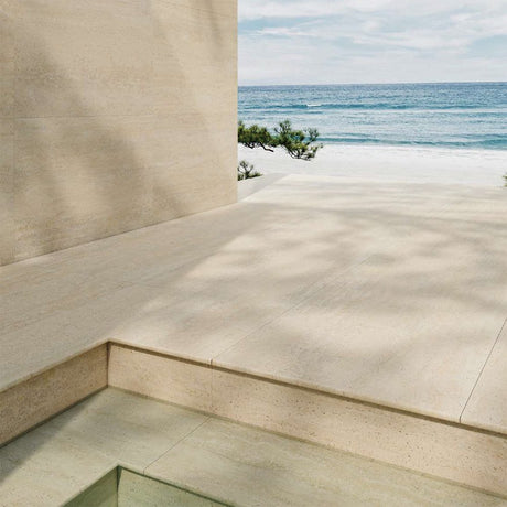Avoca 600x600 Grip Sabbia Vein Cut Travertine Look Tile