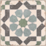 Alhambra Layla Matt 200x200mm Decorative Encaustic Look Porcelain Tile