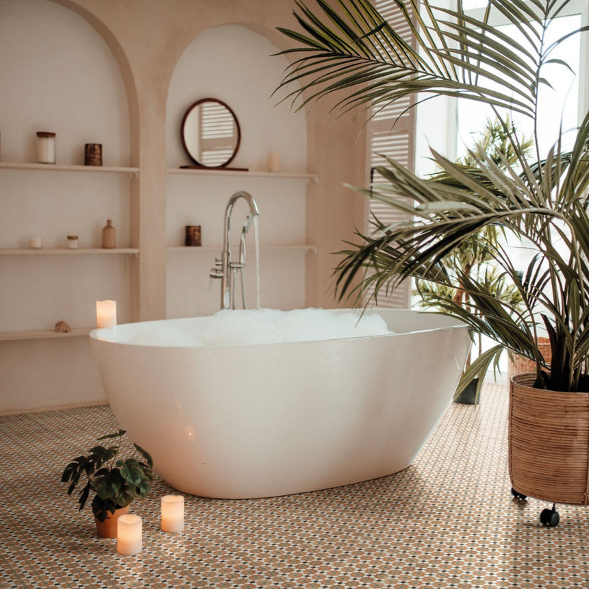 Alhambra Tessina Matt 200x200mm Decorative Encaustic Look Porcelain Tile